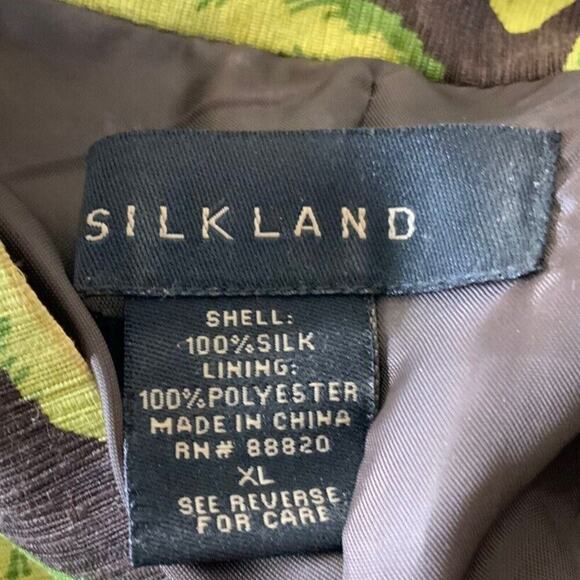 Silklano 100% Silk Blazer Womens Size XL Animal Print Asymmetric Front Jacket - Picture 8 of 8